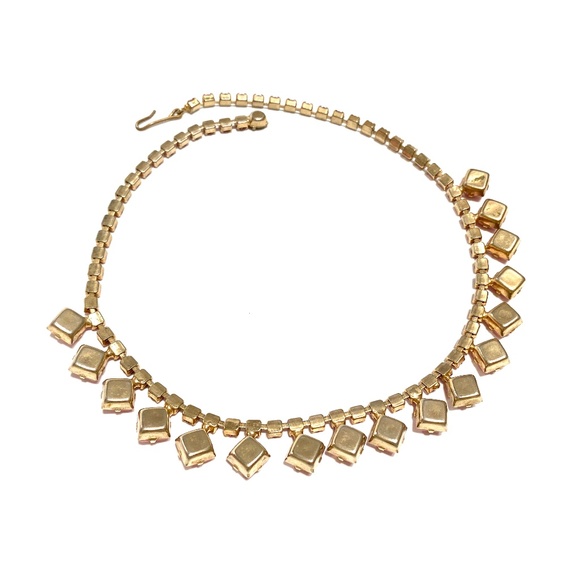 VINTAGE PINK RHINESTONE NECKLACE - Picture 3 of 4